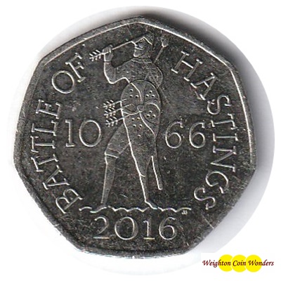 2016 50p - Battle of Hastings - Click Image to Close